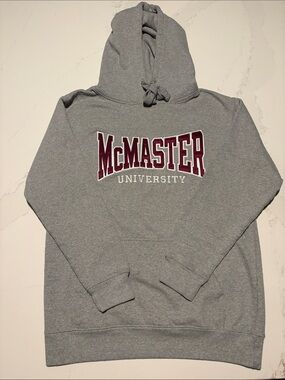 McMaster University Hoodie Merch Gray Size Small Unisex